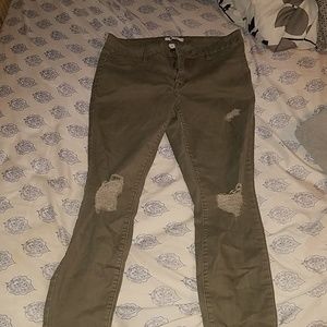Charolotte Russe Army green Skinny Jeans